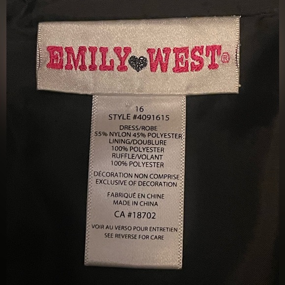 Emily West Girls Party Dress size 16 Black and Purple - Picture 3 of 3